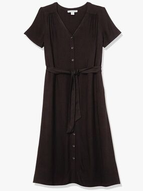 Amazon essentials short sleeve black dress size large